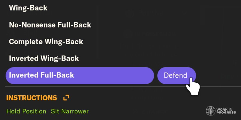 Inverted Full-Back Defend