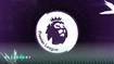 Premier League logo with dark blue background.