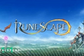 image of the runescape logo with a background of a castle and dragon