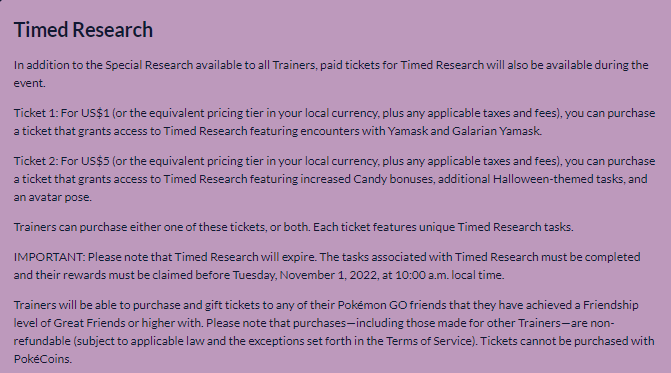 A look at the timed research available in the Halloween event.
