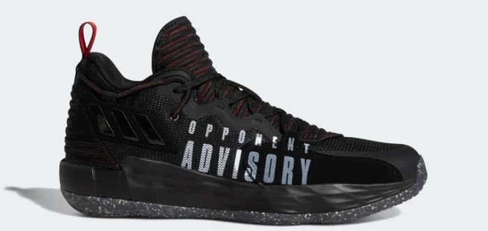 adidas basketball shoes in black and red.