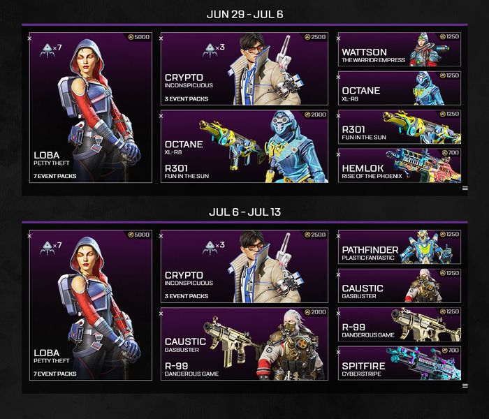 Apex Legends Genesis Collection Event Skins Store