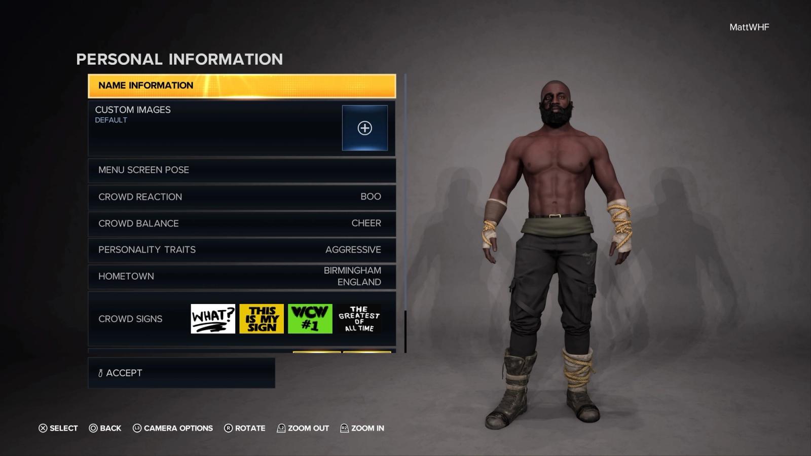 WWE 2K23 Create A Wrestler