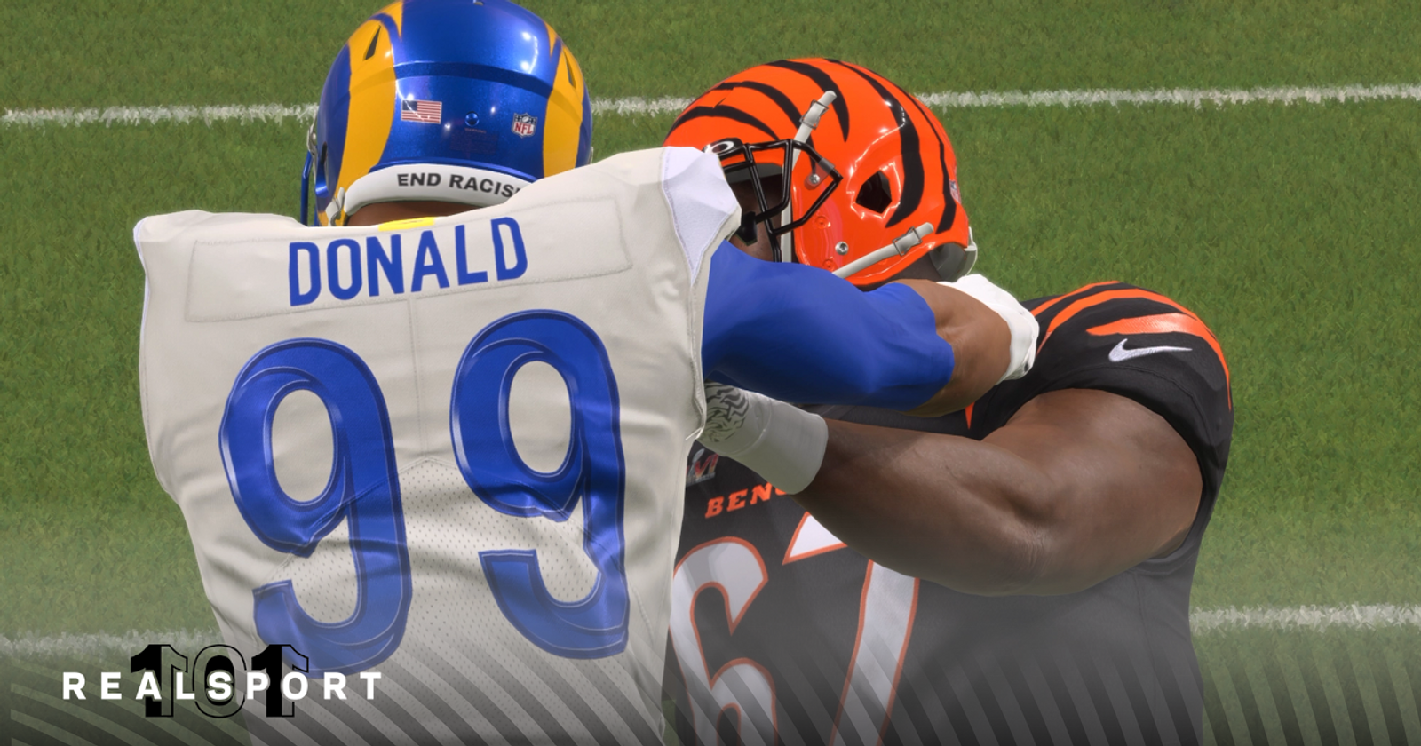 Rams defensive lineman Aaron Donald in 99 Club for Madden 23