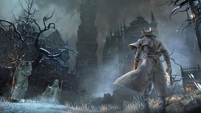 A screenshot of Bloodborne on the PS4