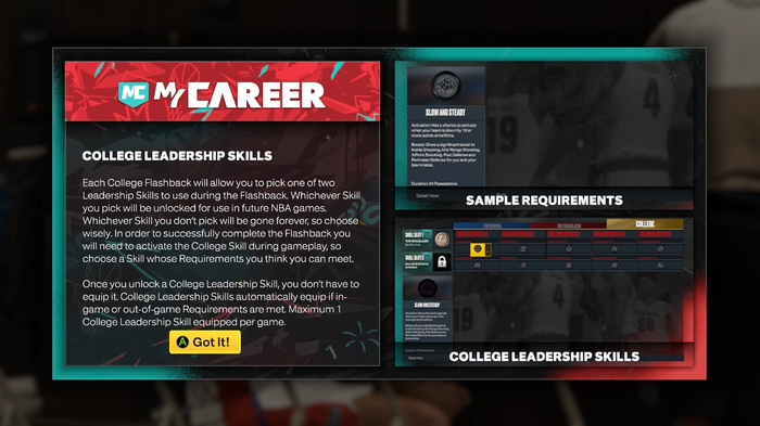 NBA 2K23 College Flashbacks Guide College Leadership Skills 