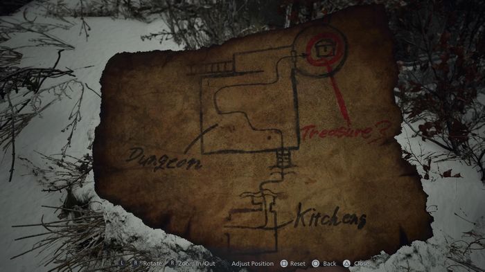 resident evil village, treasure map