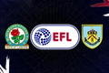 Blackburn and Burnley badges with EFL logo