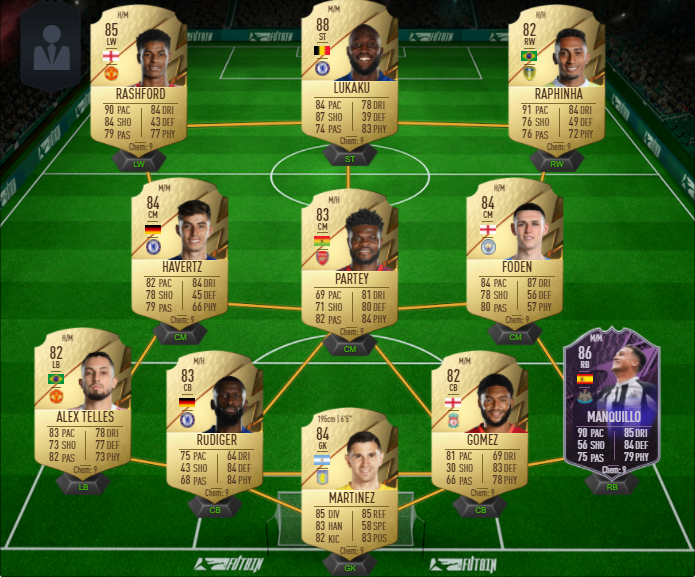 FIFA 22 50k Premier League Squad