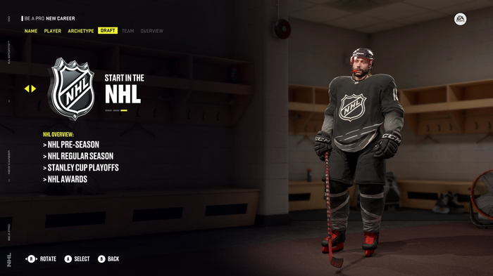 NHL 22 Pick your team Be A Pro Draft CHL Europe