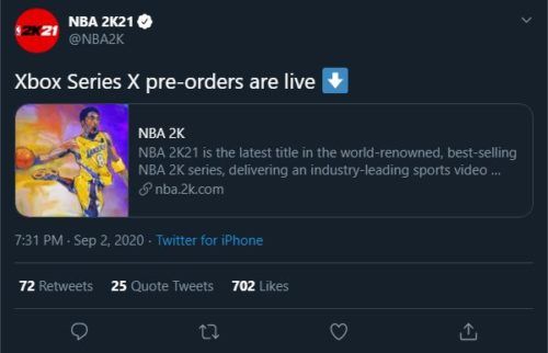 NBA 2K21 xbox series x digital pre order