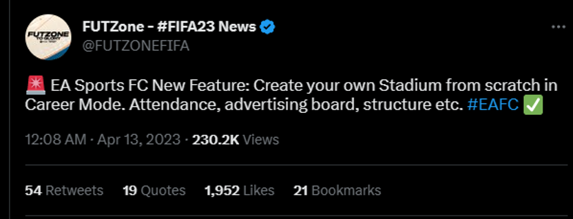 EA Sports FC 23 leak twitter