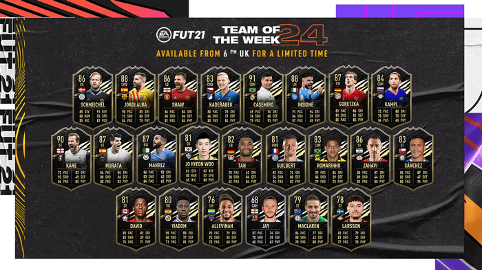 FIFA 21 Ultimate team team of the week 24 