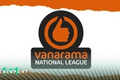 Vanarama National League logo with white and orange background