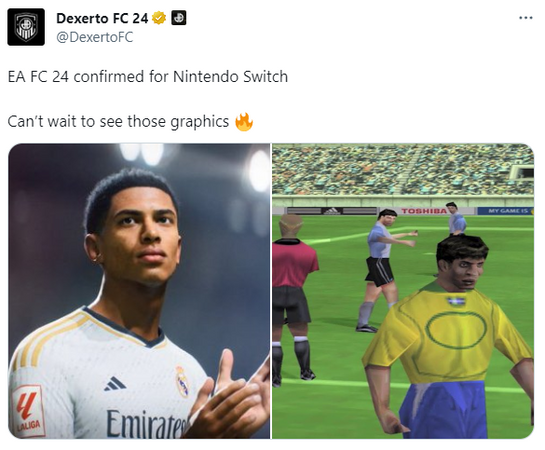 EA SPORTS FC 24 on Nintendo Switch takes a graphical leap forward