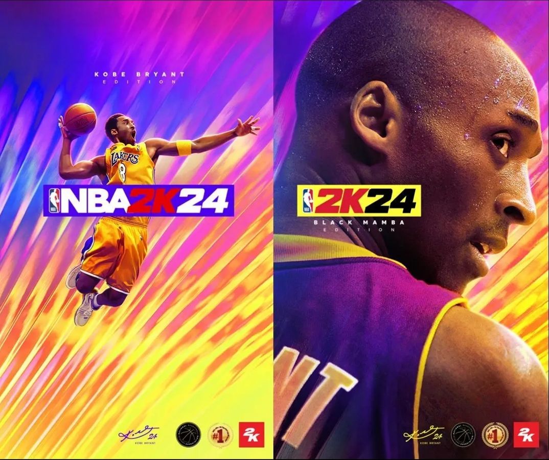 The two Kobe Bryant covers for NBA 2K24