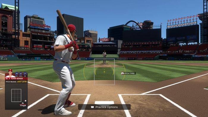 MLB The Show 23 hitting practice