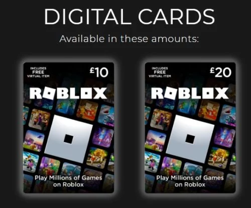 Roblox Gift Cards Bonus Virtual Items And More - how to redeem gift card on roblox mobile
