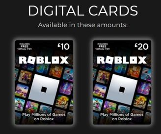 Roblox Gift Cards Bonus Virtual Items And More - digital roblox gift card 20 dollars