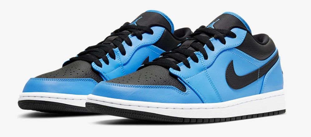 low top jordans 1 blue