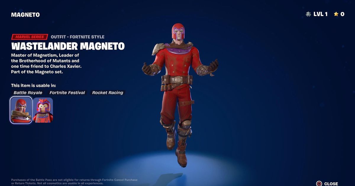 wastelander Magneto in Fortnite 
