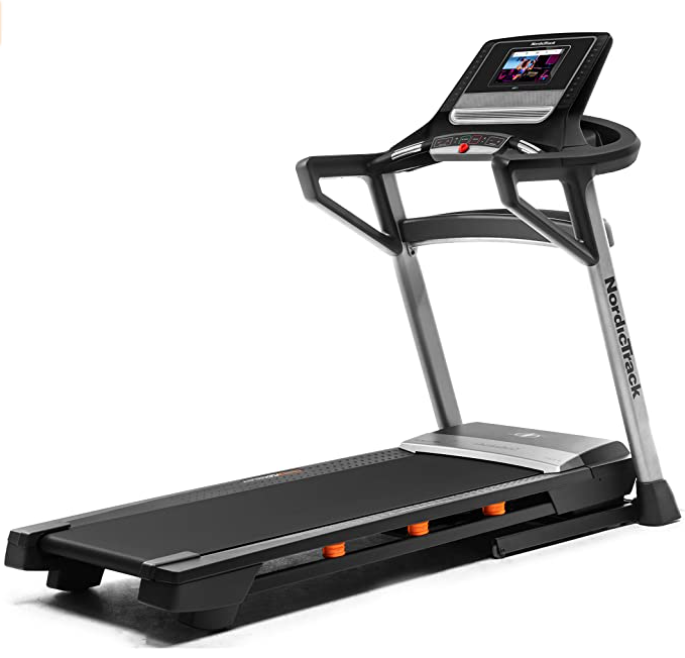 NordicTrack treadmill product image of a blue treadmill