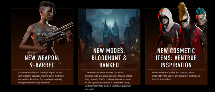 bloodhunt new content as advertised on website