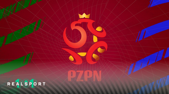 Polish Football Association logo with red background