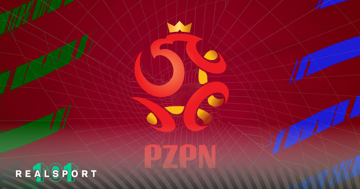 Polish Football Association logo with red background