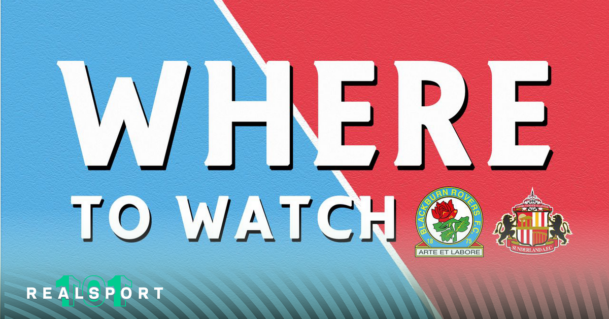 Blackburn and Sunderland badges with Where to Watch text