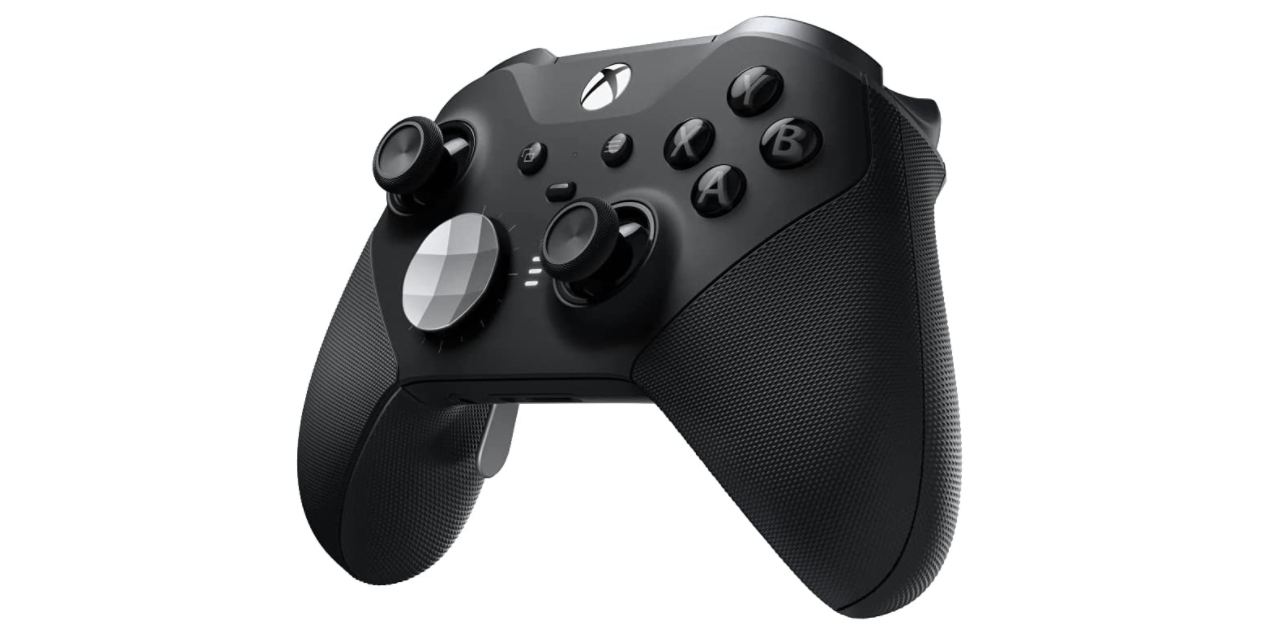 Best controller for Battlefield 2042 Xbox product image of an elite, black controller.