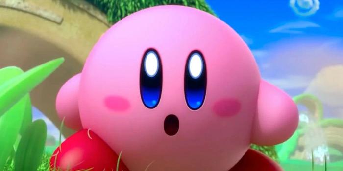 Kirby standing in a field