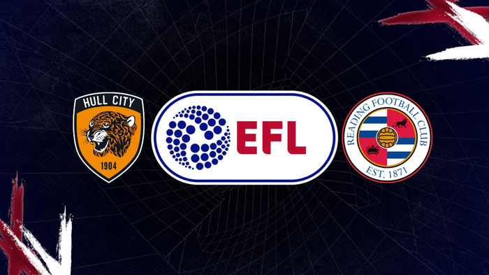 Hull City and Reading FC badges with EFL logo