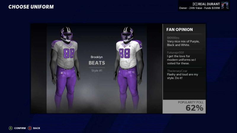 Madden 21 Franchise Relocation: Brooklyn team names, uniforms, & more