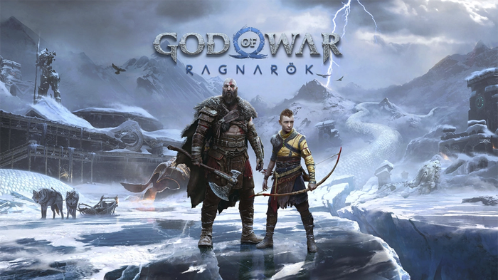 Promotional image for God of War Ragnarök shown on the PlayStation website