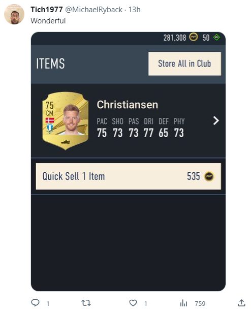 FIFA fan receives gold card instead of SBC