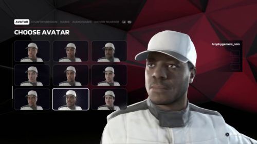 Many different looks were on offer for the player's avatar in F1 2019.