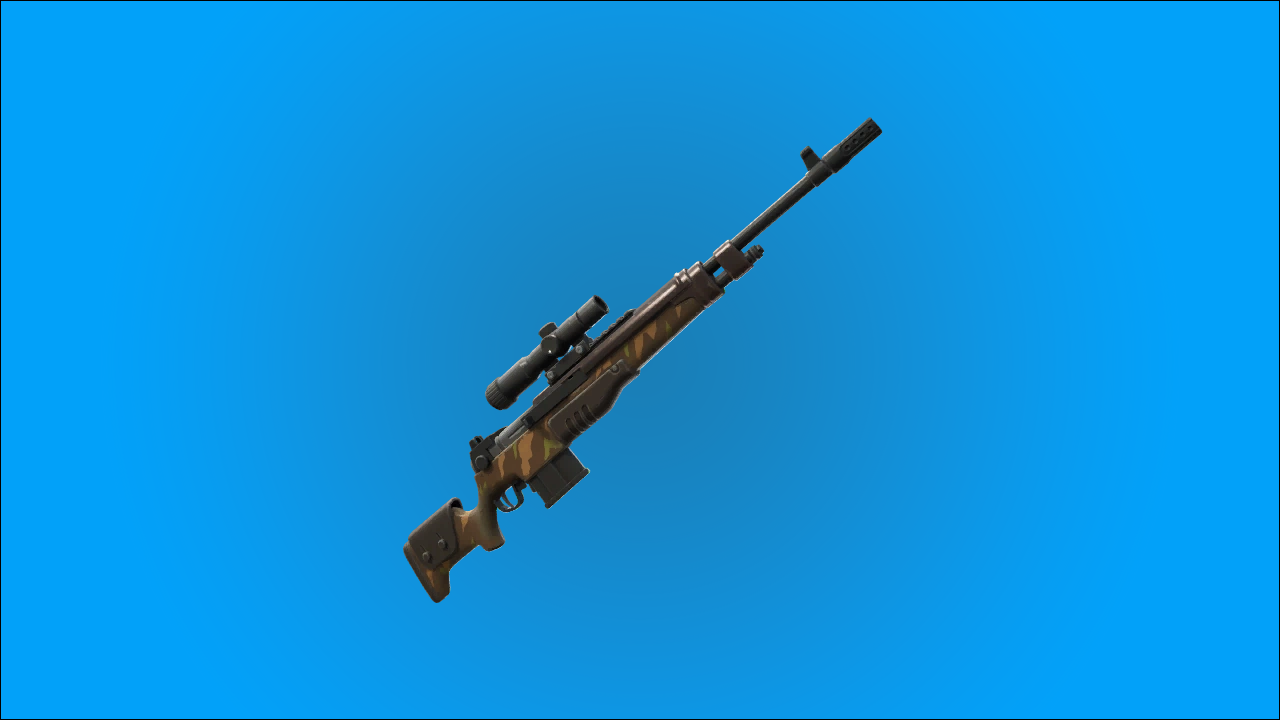 The long-ranged semi-automatic DMR assault rifle. A new weapon in Fortnite Season 3.