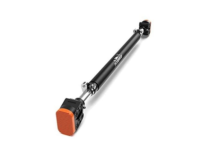 Best pullup bar, Flybird. Product image of pull up bar, black and orange