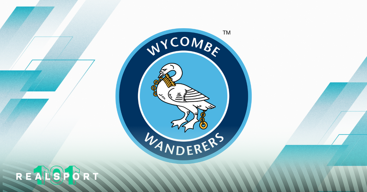 Wycombe Wanderers badge with white and blue background