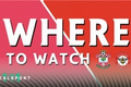 Southampton and Brentford badges with Where to Watch text