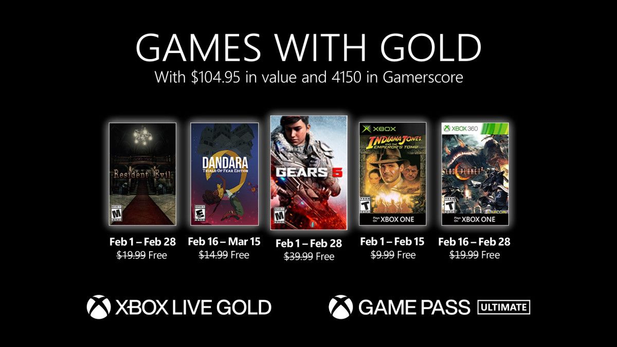 Xbox Games With Gold Games List February 2021