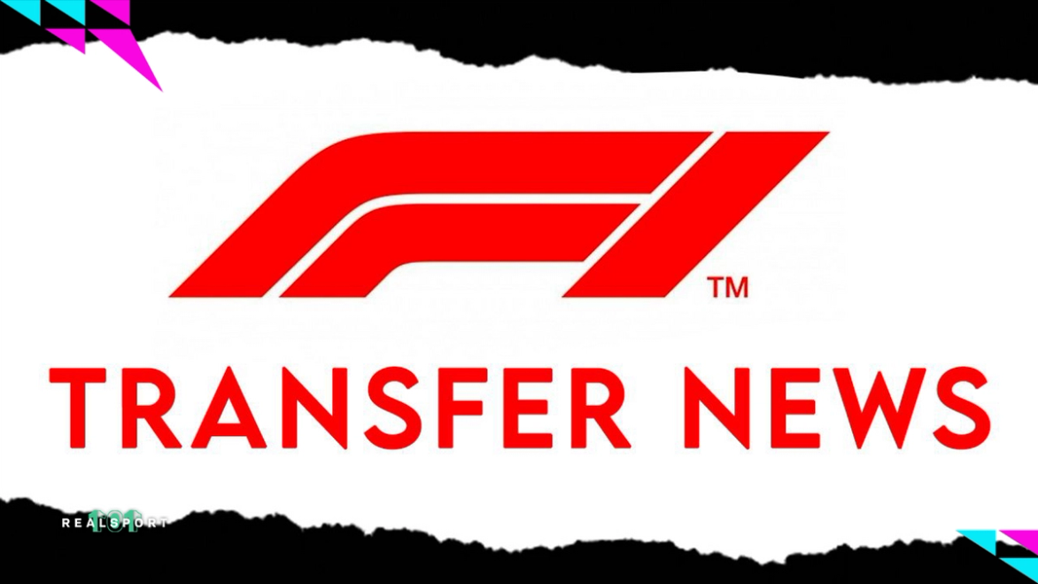 F1 logo with transfer news text