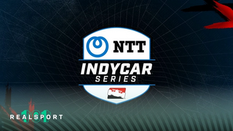 NTT IndyCar Series logo with blue background