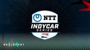NTT IndyCar Series logo with blue background