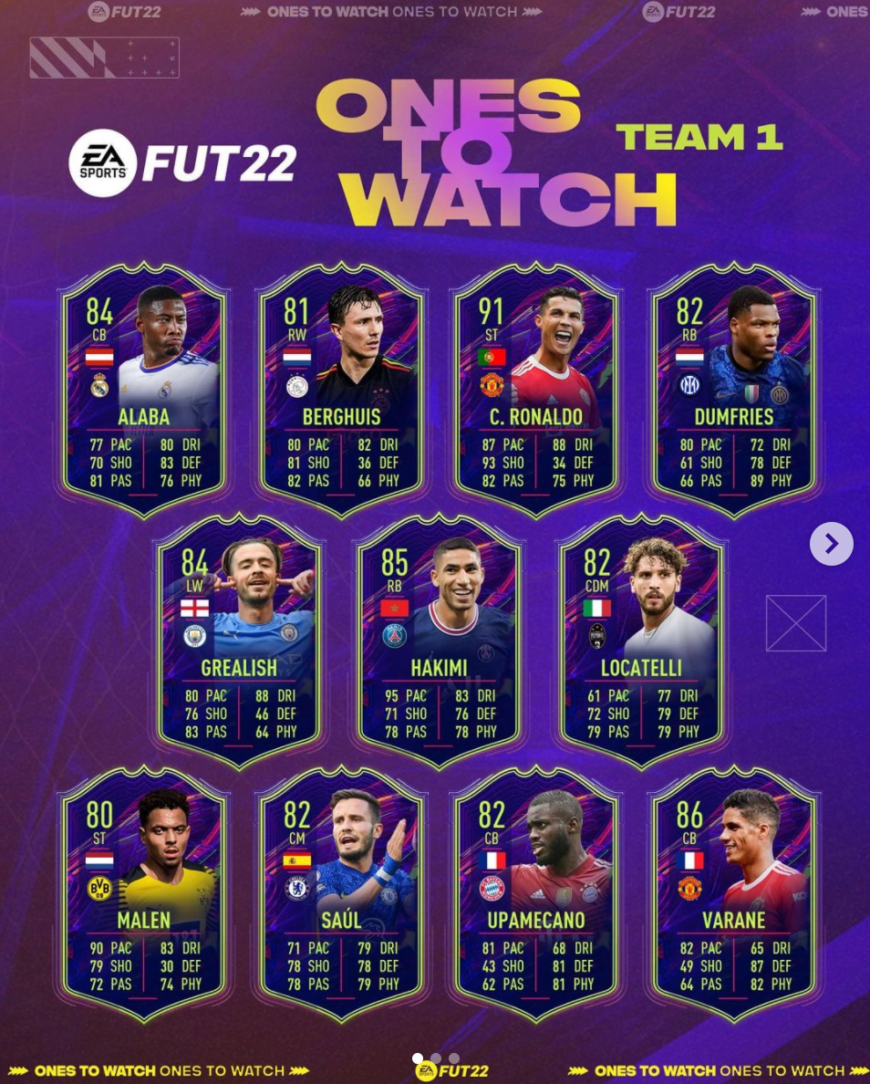 fifa 22 ones to watch team 1