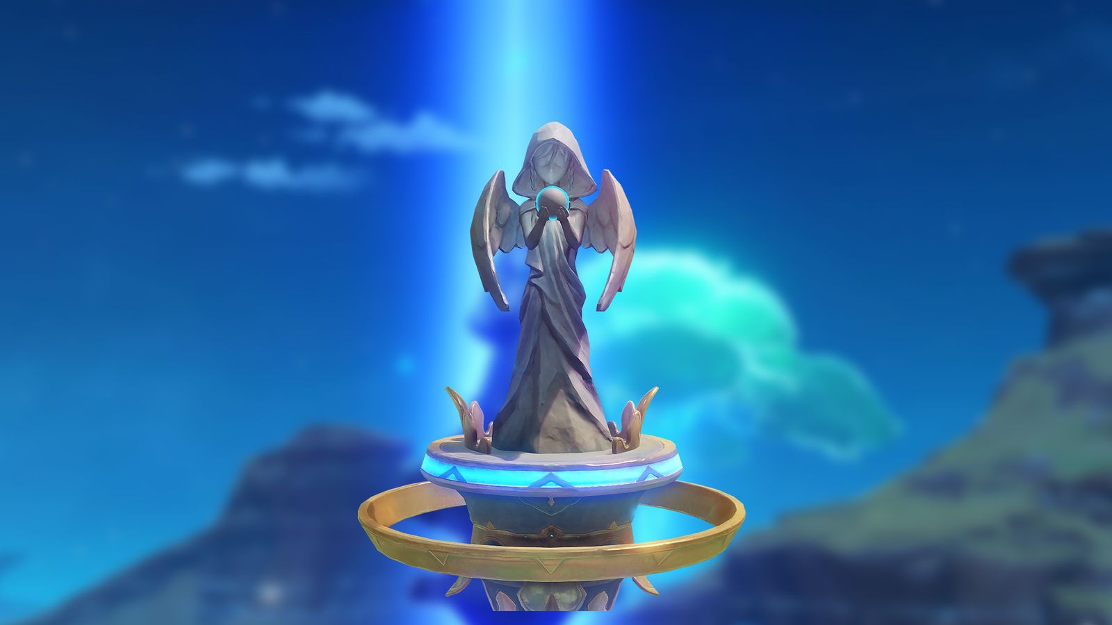 An image of a Statue of Seven in Genshin Impact.