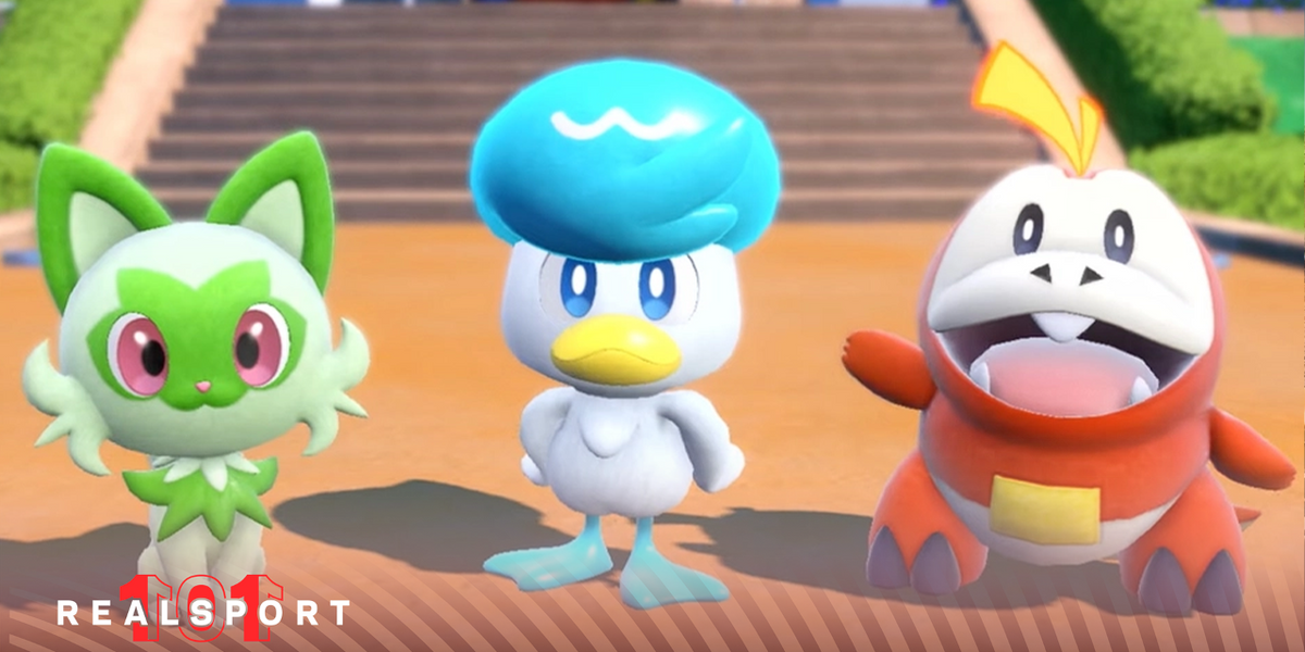 The Three starters found in Pokemon Scarlet and Violet