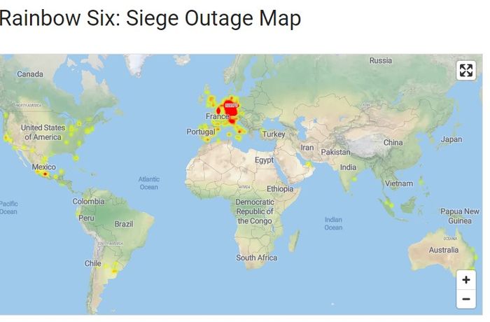 Rainbow Six Siege Outage Map December 30