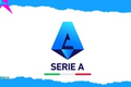 Serie A logo over white and blue background